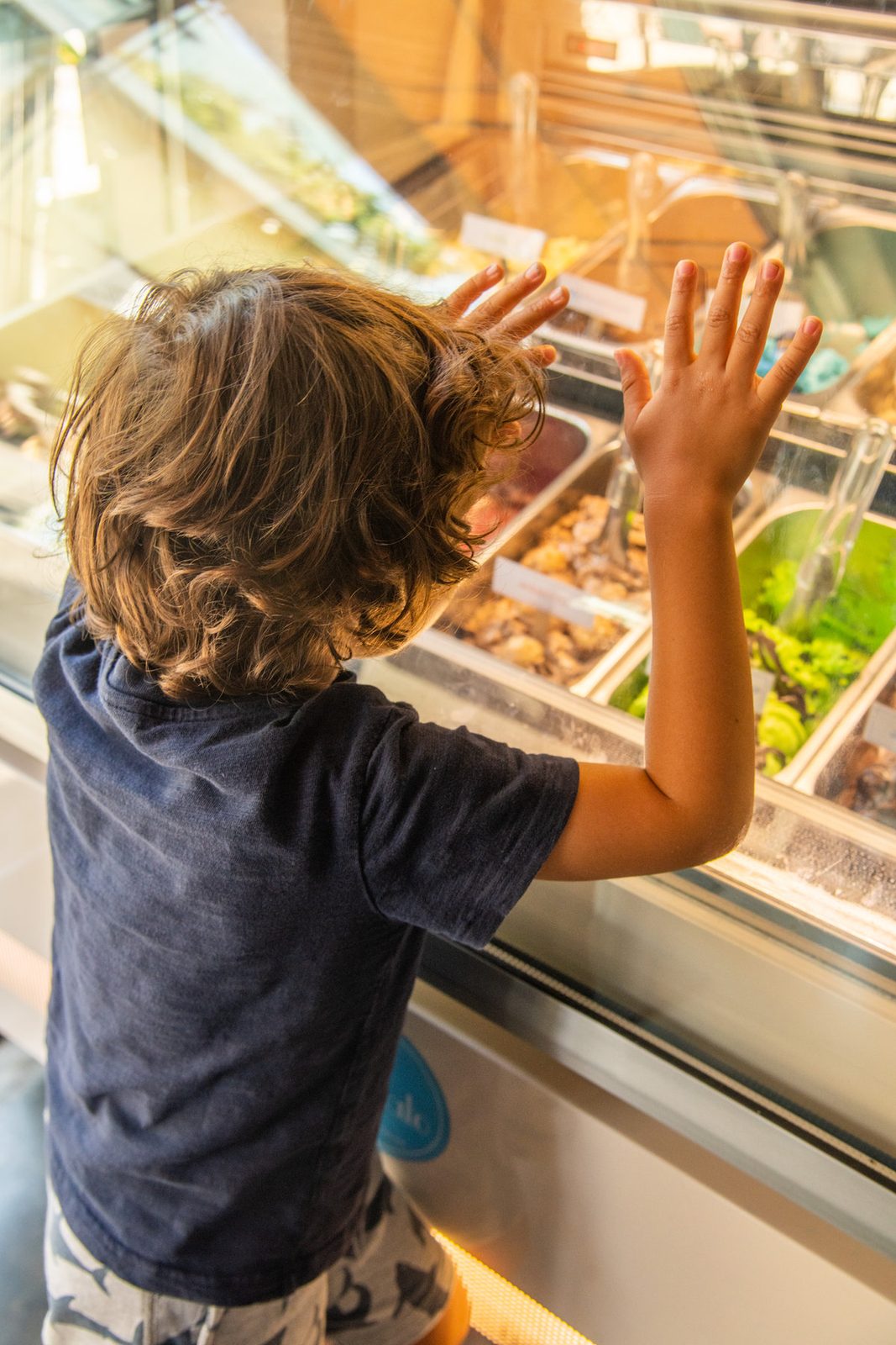 A child at the Il Gelato counter